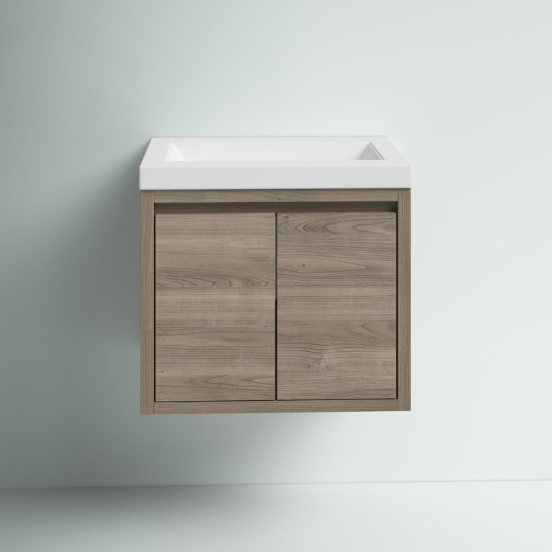 Mercury Row® Altenburg 25'' Wall Mounted Single Bathroom Vanity with